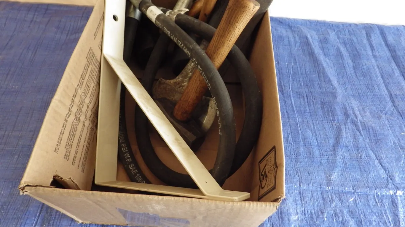 rubber mallets , hatchet, etc