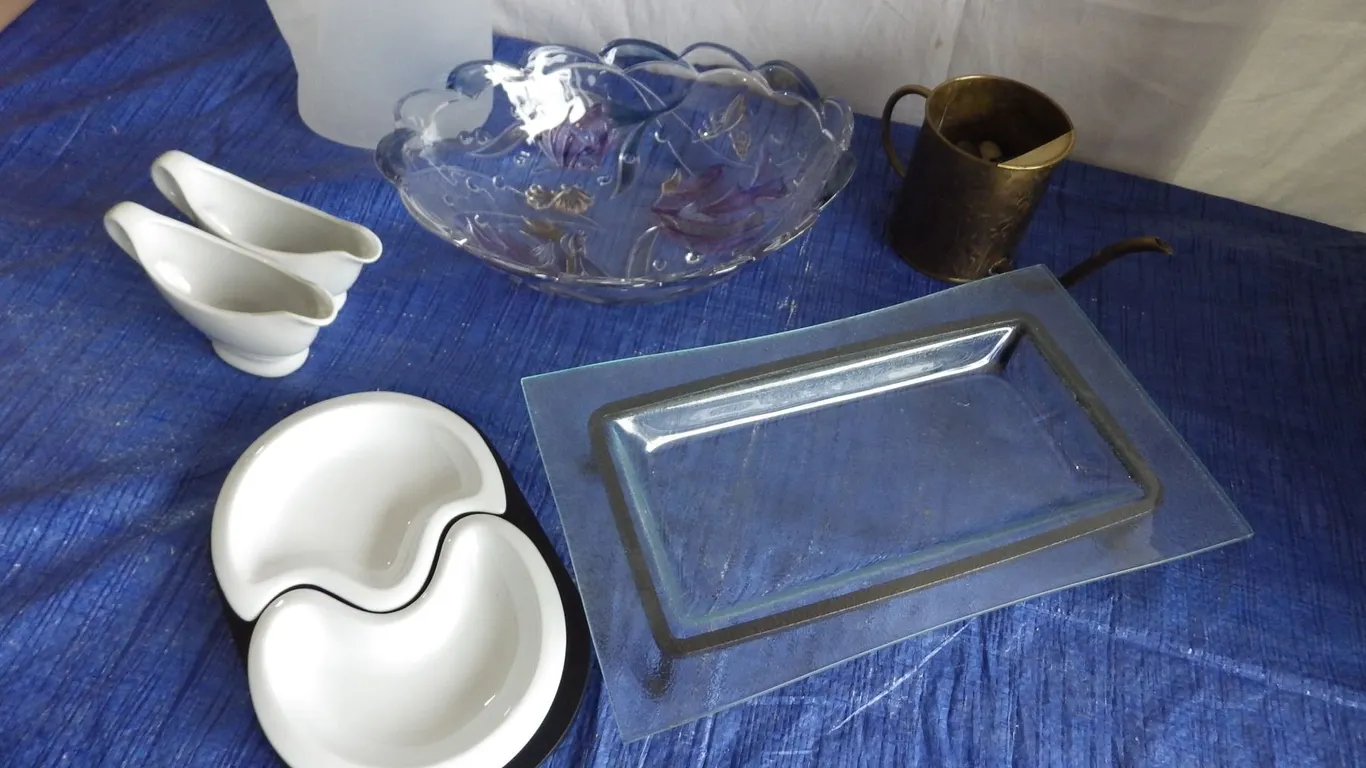 glass bowl and tableware