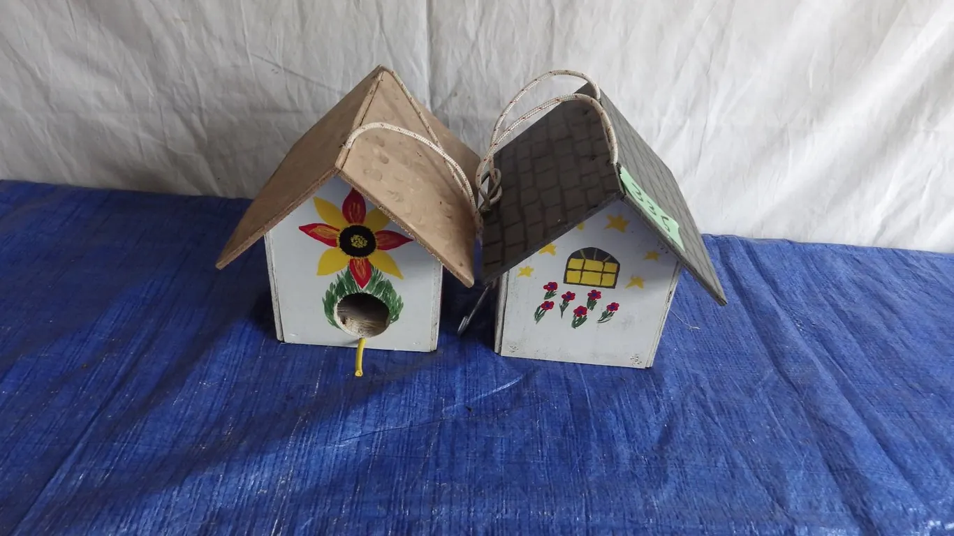 Hand painted decorative birdhouses