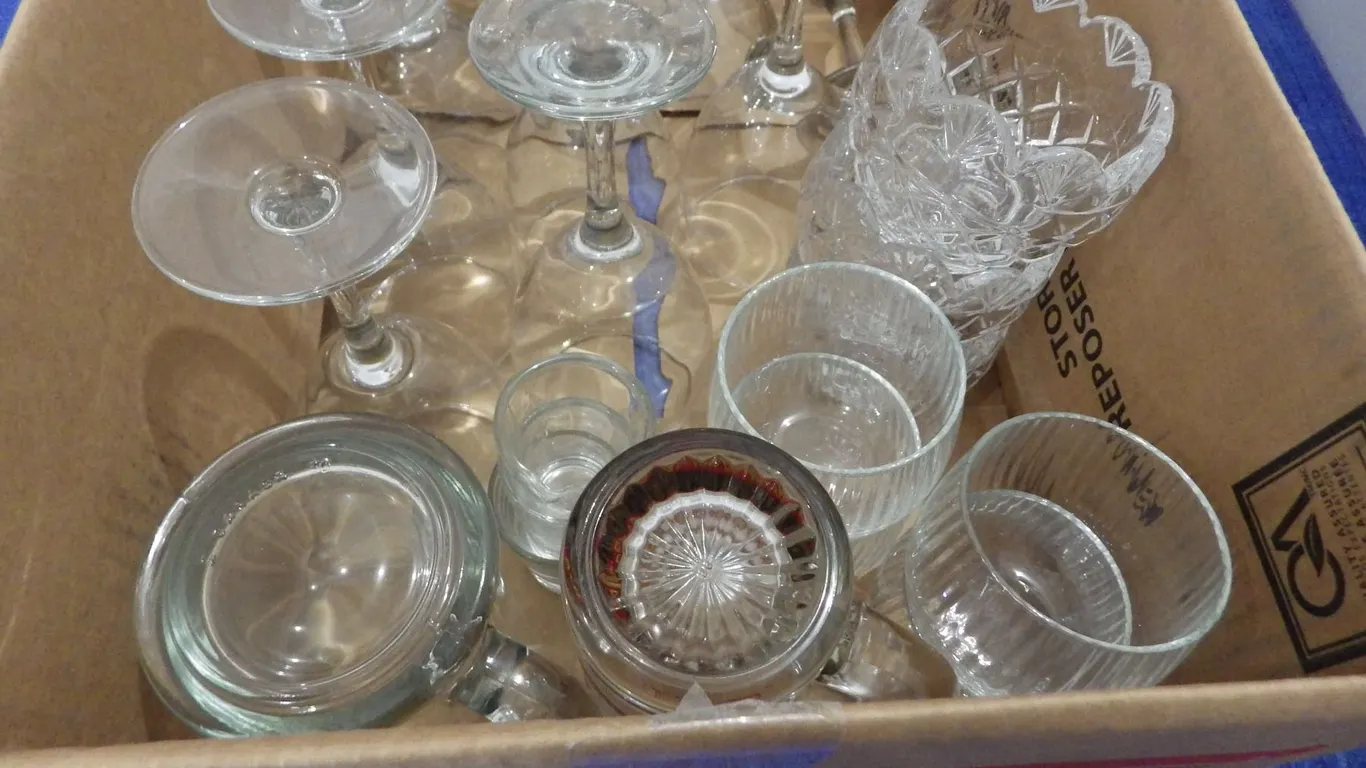 assorted glassware