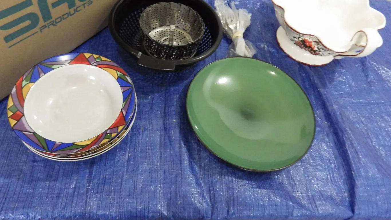 bowls and table items