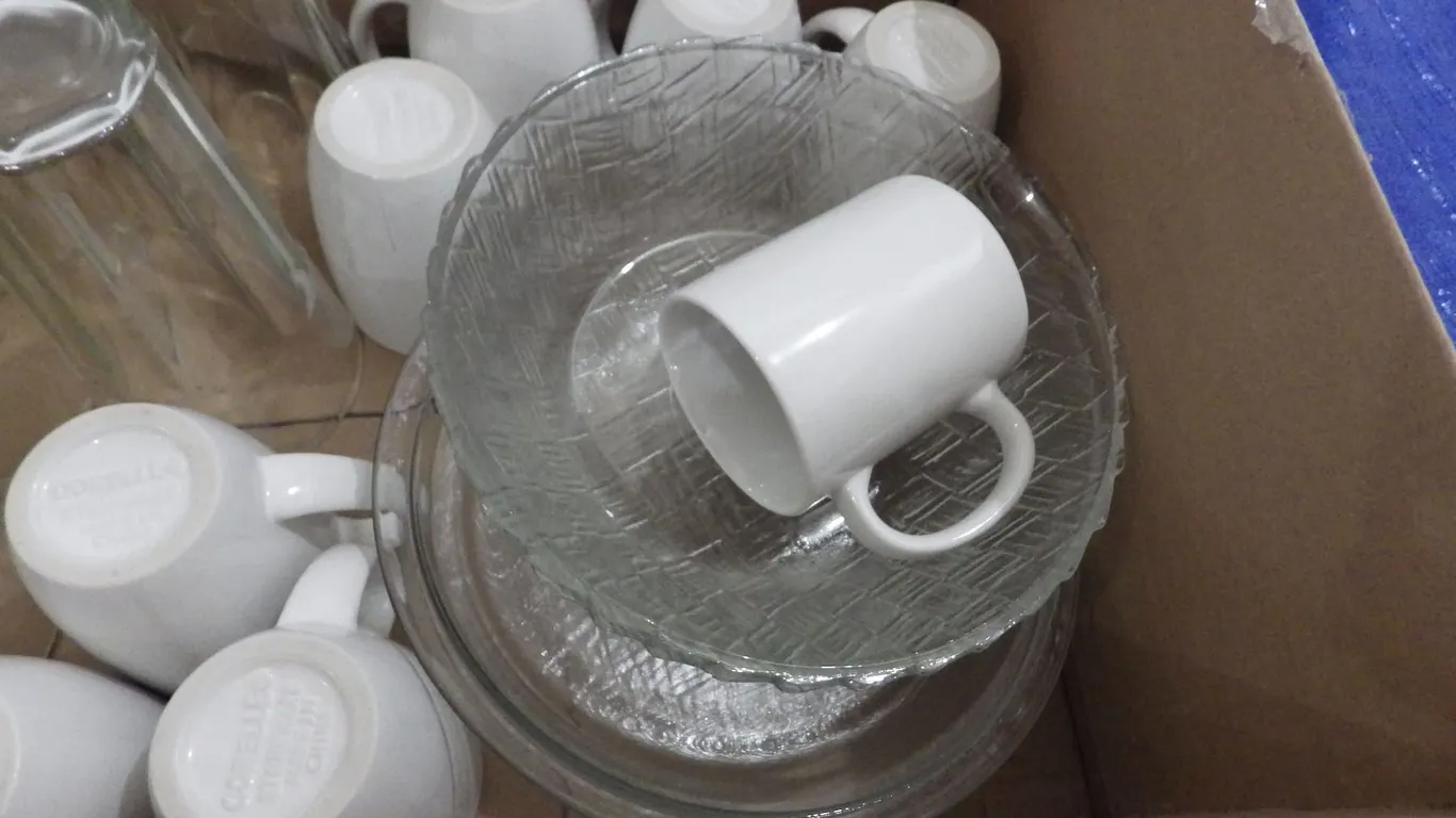 glasses, Coffee mugs etc