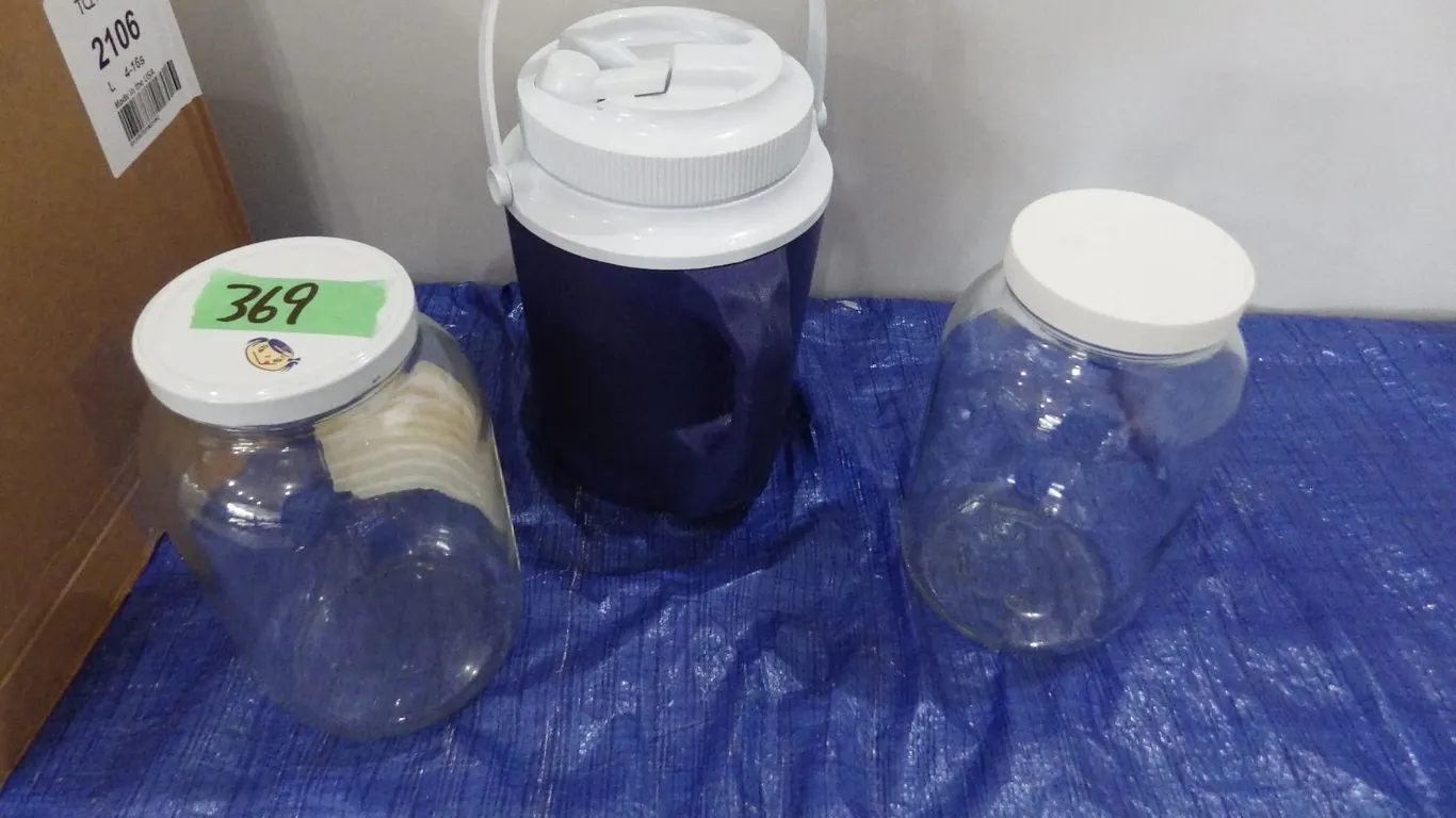 glass jars etc