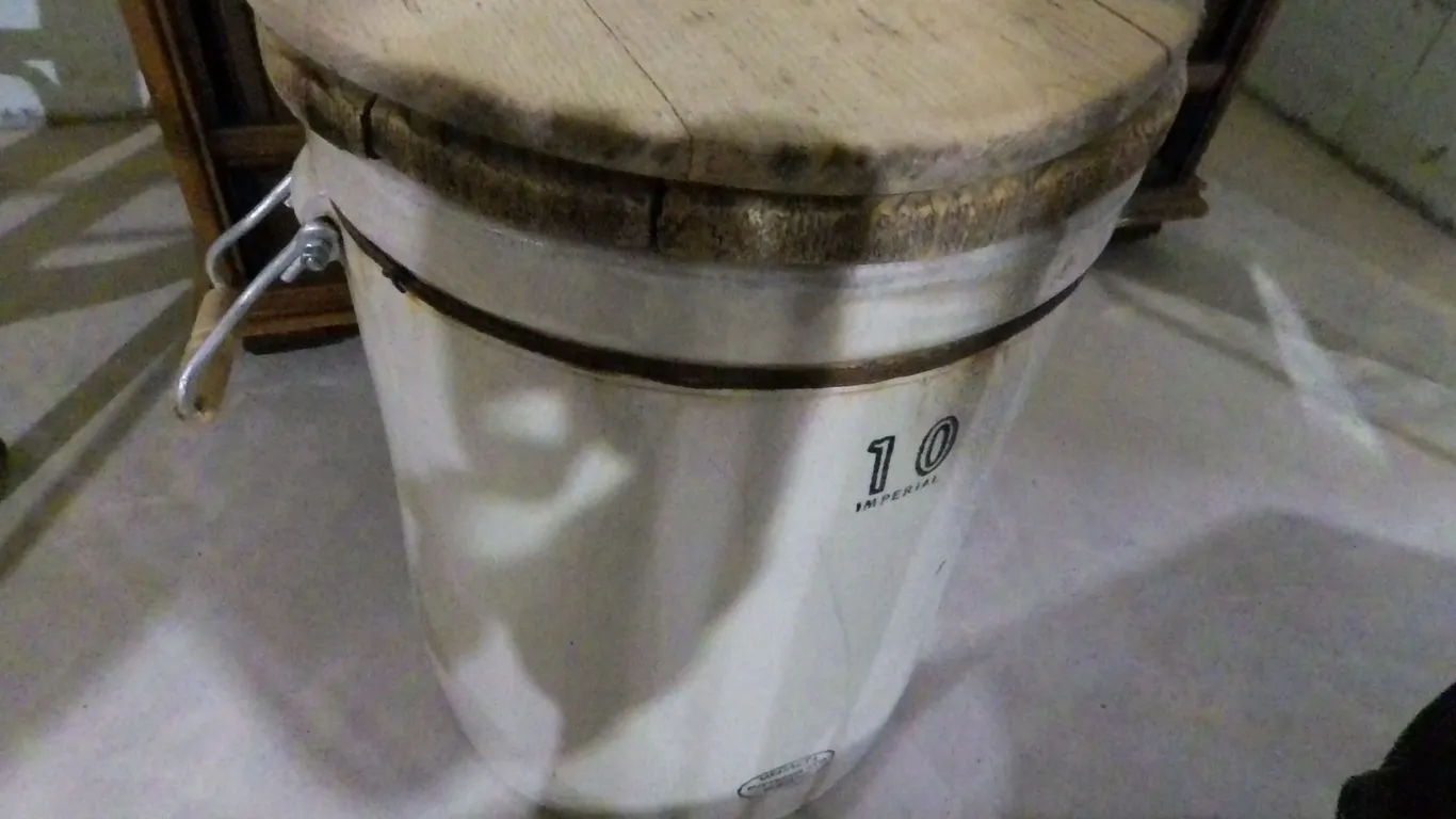 Medalta 10 gallon stoneware crock