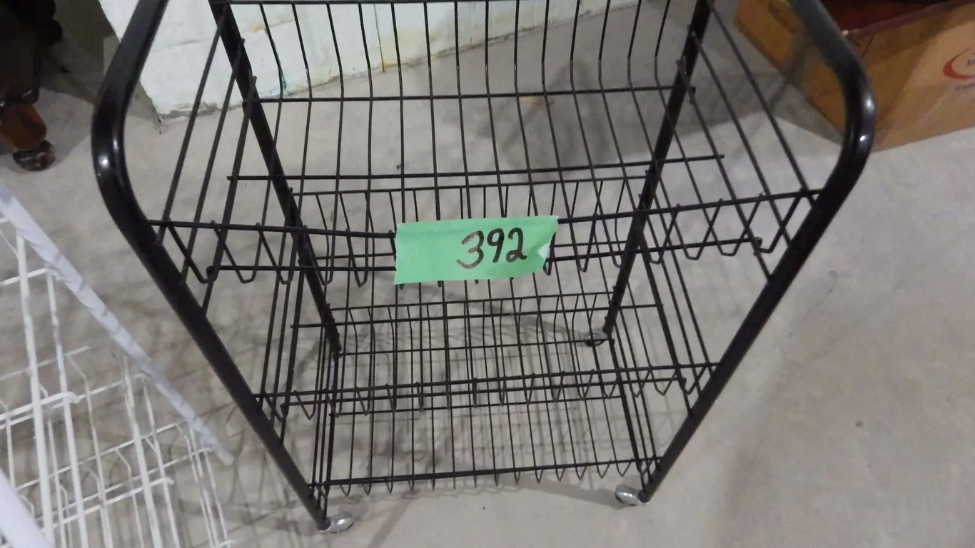 black wire shoe rack