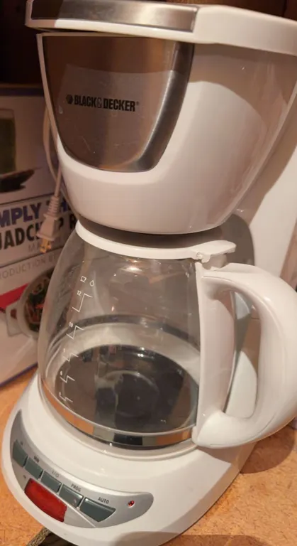 Black+Decker Coffee Maker and Blue Electric Coffee Grinder Set