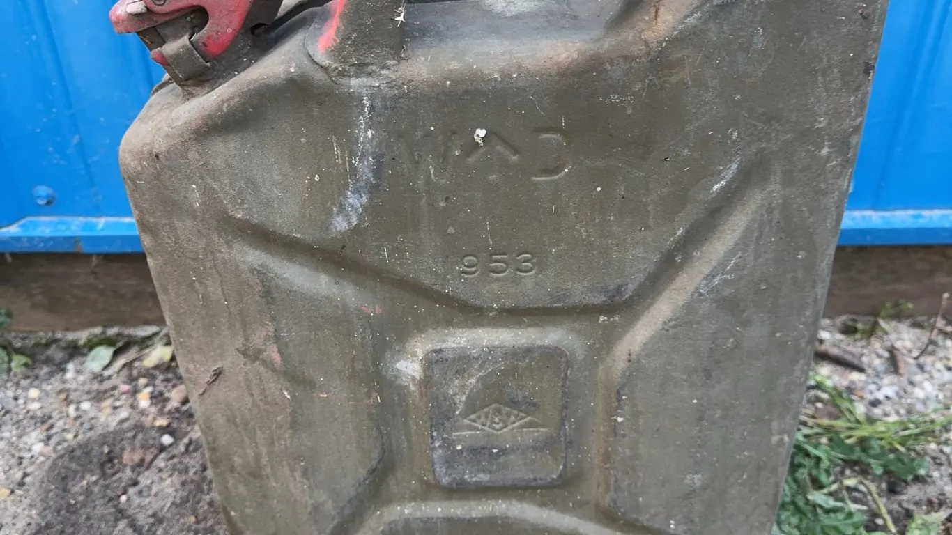 1953 MAD Metal Jerry Can with Red Spout