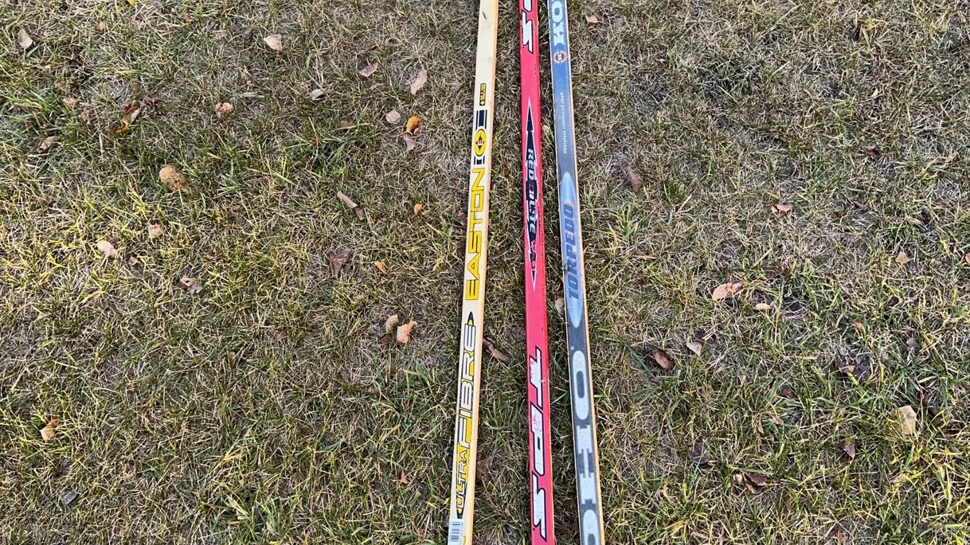 3 Hockey Sticks: Easton, Bauer, Titan Wood and Composite
