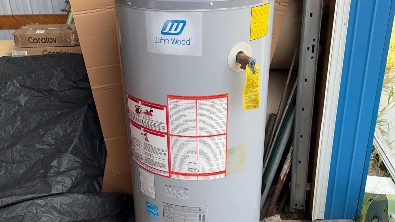 John Wood Natural Gas Water Heater Model JHWG50S, 50 US Gal, Working Condition
