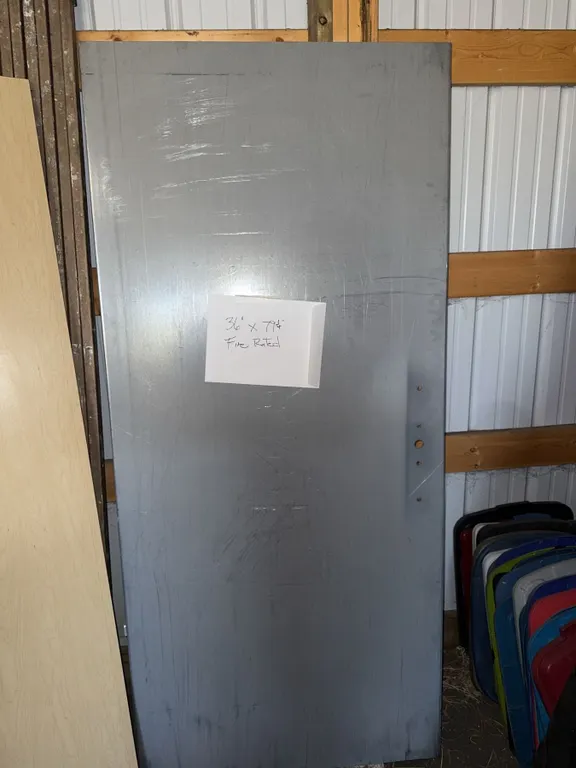 36" x 79" Steel Fire Rated Door Slab with Hardware Cutouts