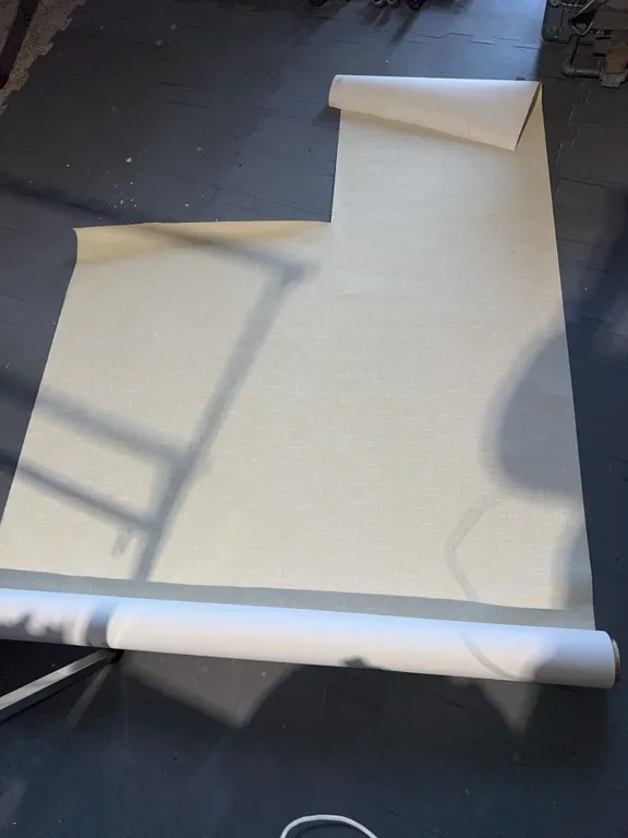 Commercial Vinyl Wallpaper Roll, Neutral Light Beige, Textured Finish