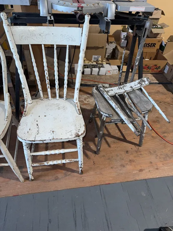 Seven Mixed Wooden and Upholstered Chairs, Assorted Styles and Conditions