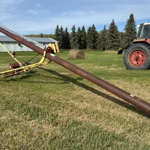 Farmking 8”x50’ auger with 16hp brigs and Stratton engine, S/N-NA