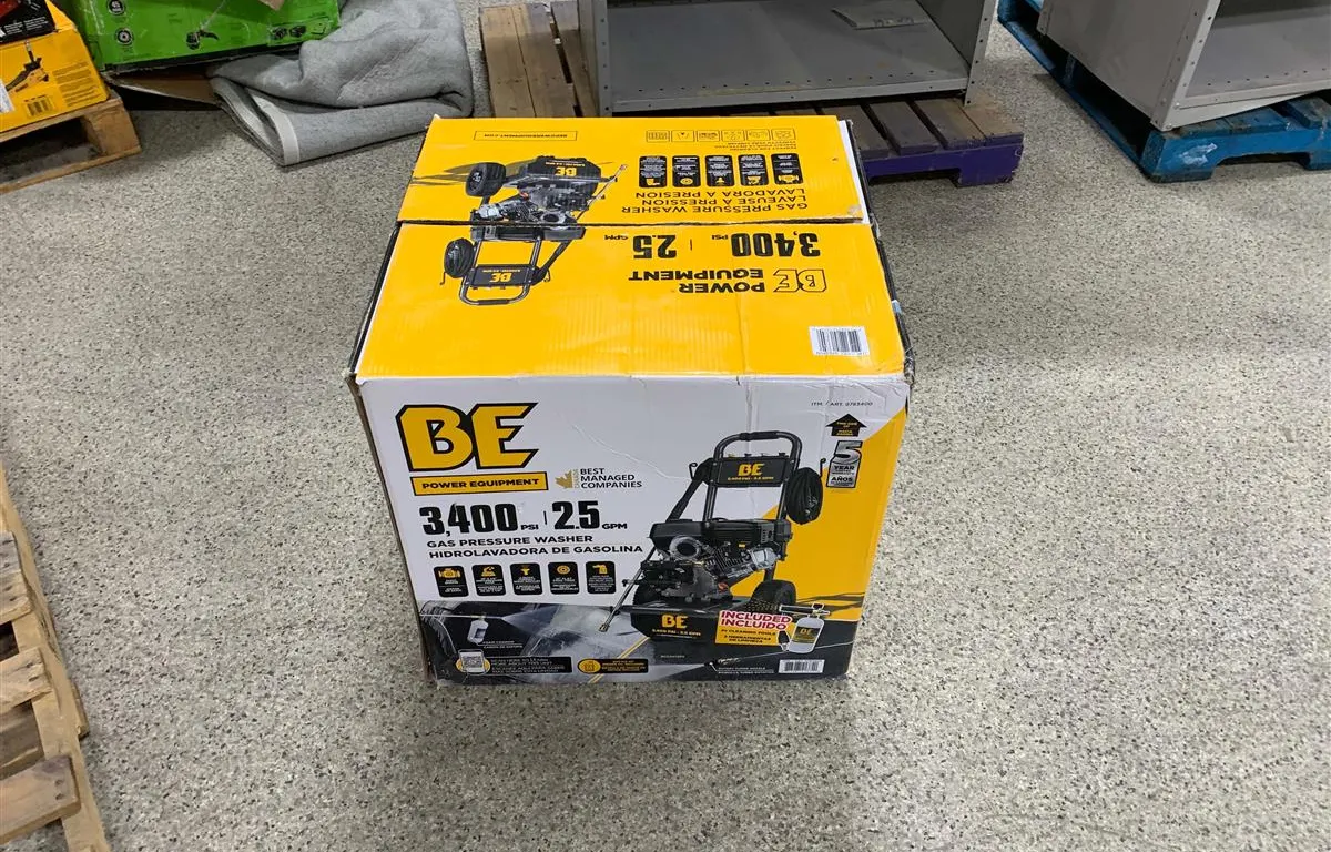 BE 3400 PSI Gas Pressure Washer
UNRESERVED