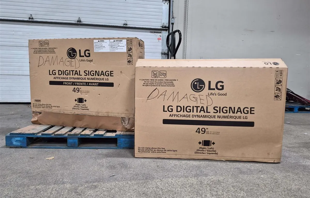 (2) LG 49'' Digital Signage Displays (Damaged)
UNRESERVED