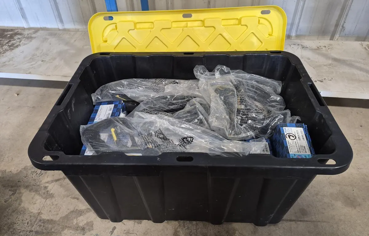 Tote of Assorted Electrical, Abrasive and Cleaning Supplies
UNRESERVED
