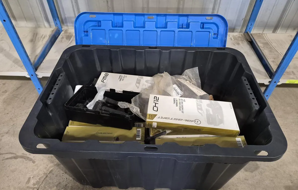 Tote of Mixed Automotive Parts and iDatalink Harnesses
UNRESERVED