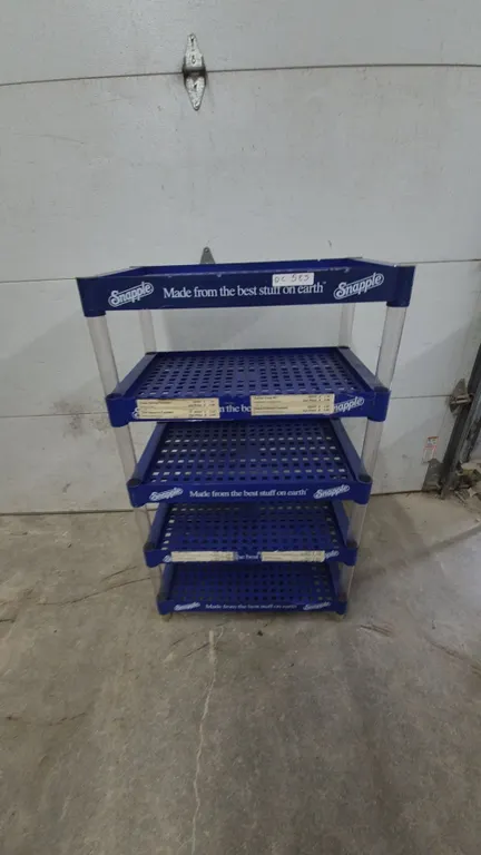 Snapple "Made from the best stuff on earth" 5 Tier Display Rack and 2 Snapple Signs 51”×17”×29”