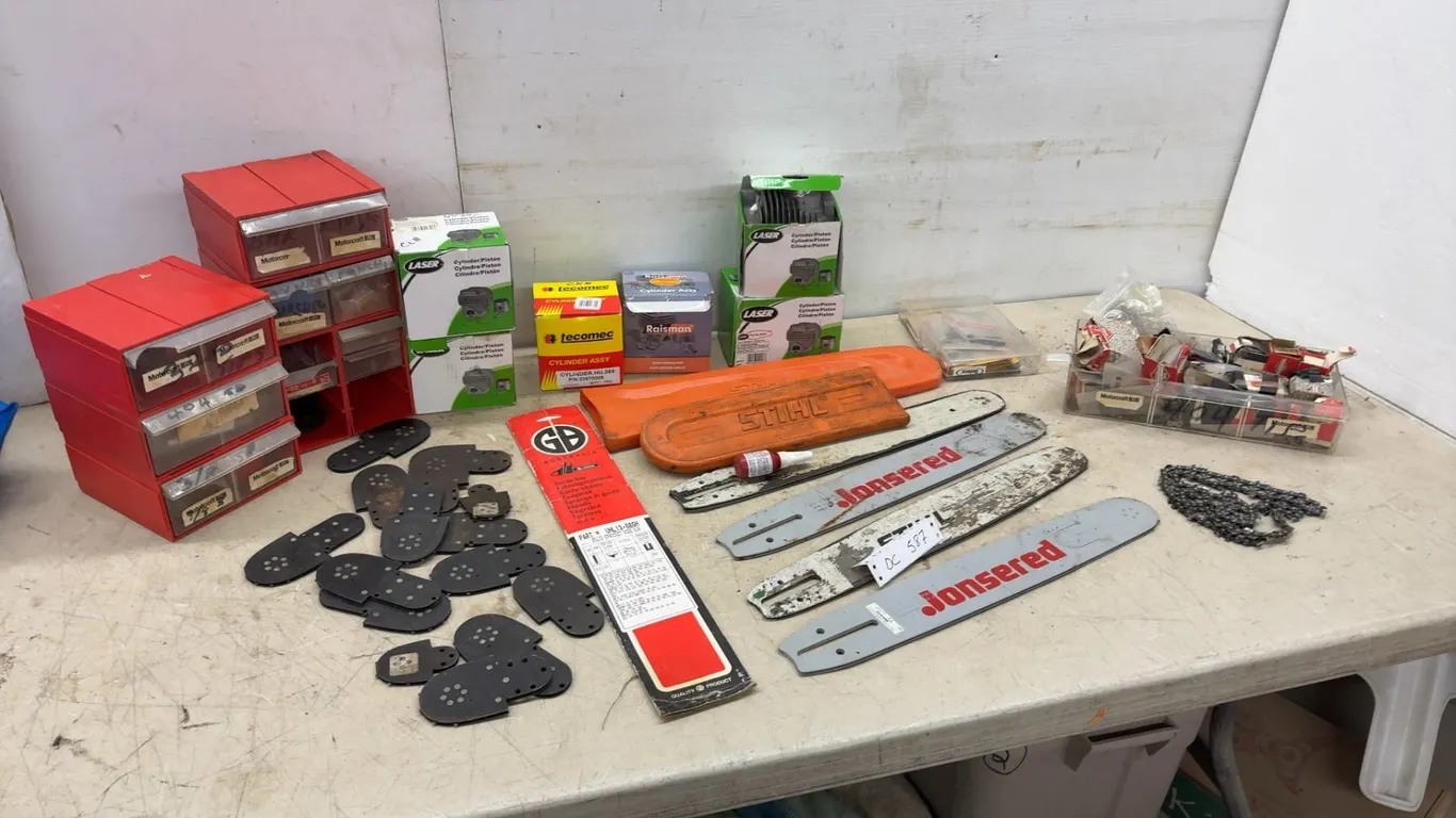 Chainsaw Parts, GB Guide Bar, Jonsered and Stihl Bars, Laser Cylinder/Piston Kits