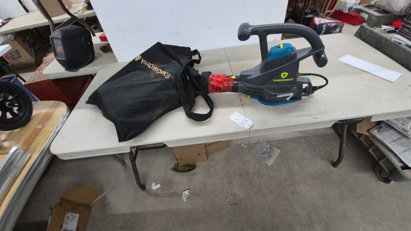 Yardworks Electric Leaf Blower/Vacuum with Collection Bag and Attachments