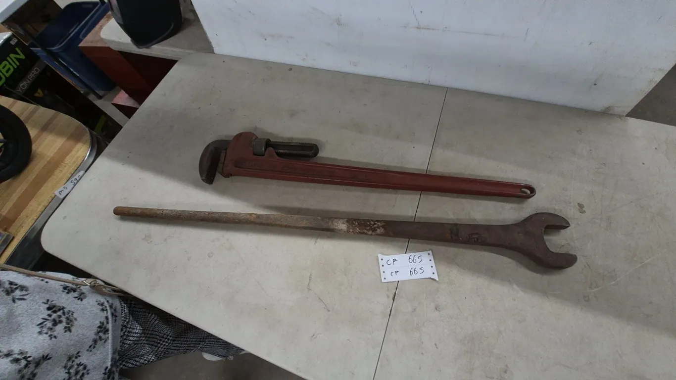 Large 36” Pipe Wrench and Long Bar Wrench