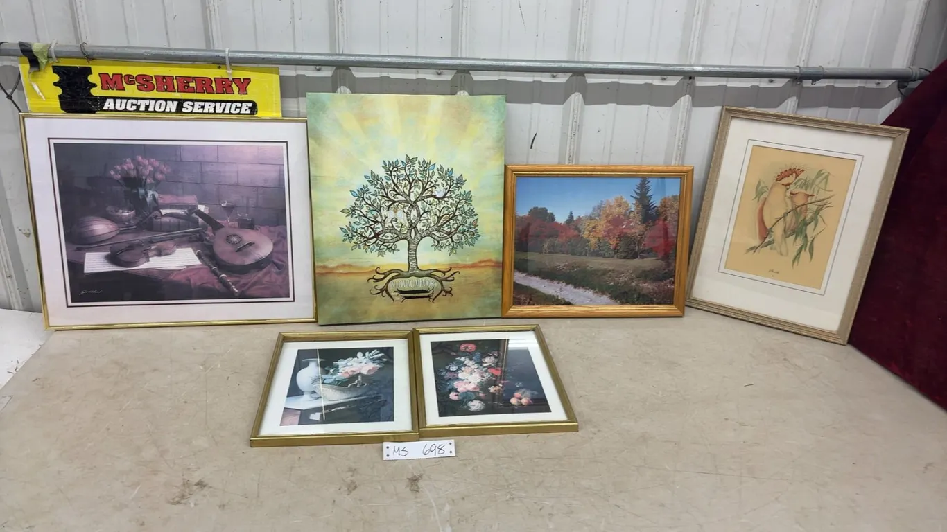Assortment of Framed Prints Including Still Life, Tree of Life, Landscape, Floral and More