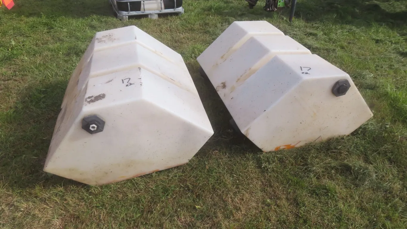 2 Poly Salt Water Tanks off Sander Truck – Approx. 50 Gal Each