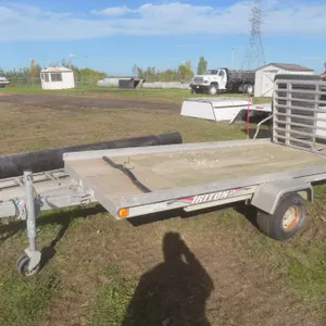 2010 Triton Aluminum Single Snowmobile Trailer with Tilt Deck