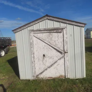 Sheet Metal Yard Shed 8' × 12' on Treated Skids