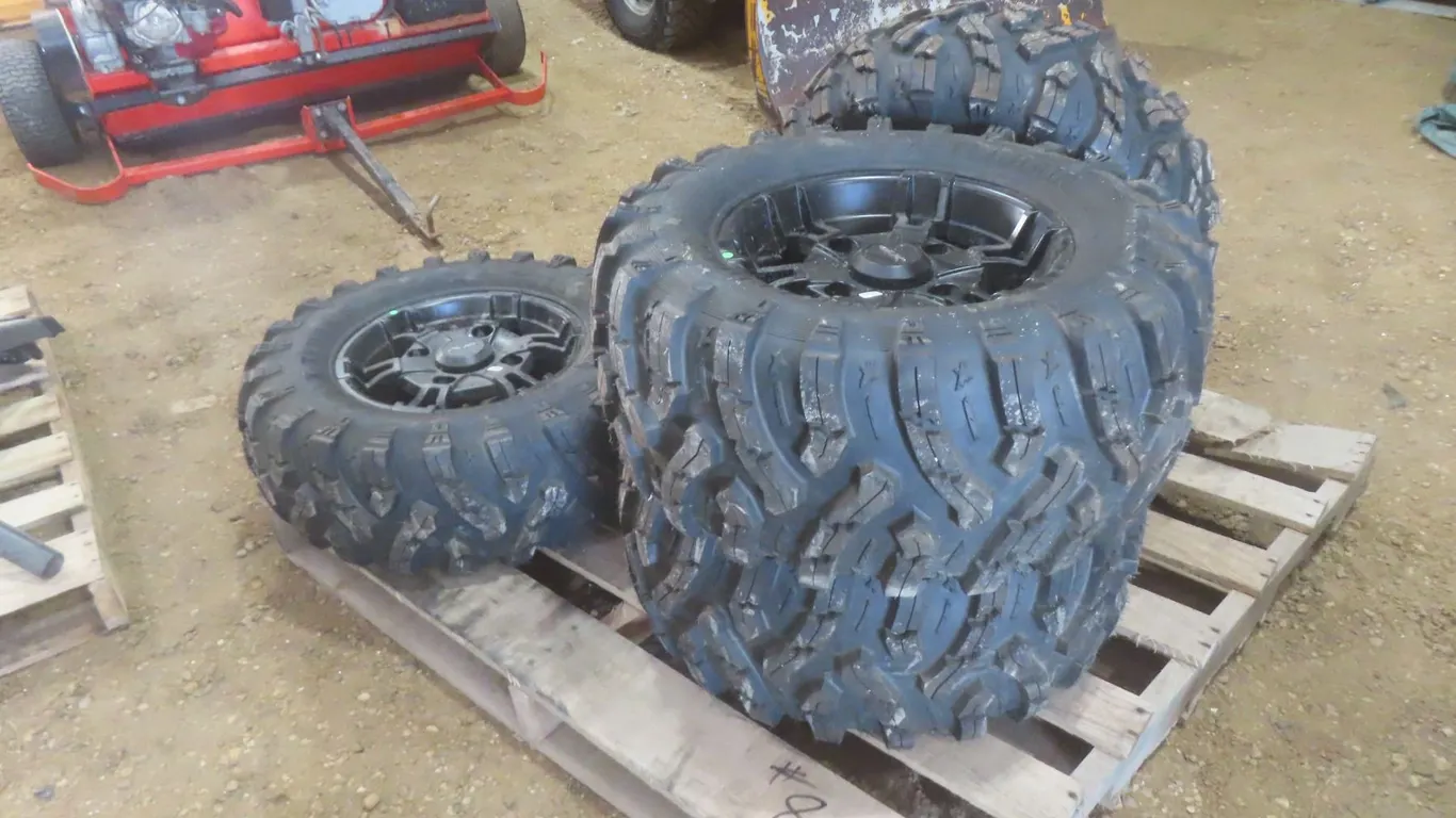 4 New Tires on Rims – 27 × 9.00R14 and 27 × 11R14