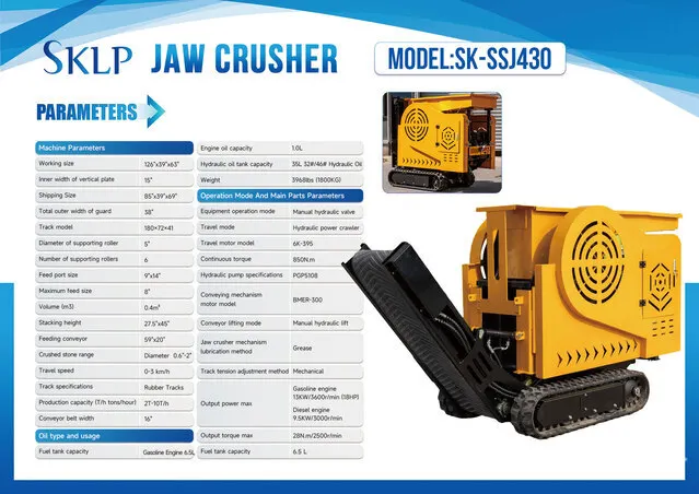 2026 SKLP SK-SSJ430 Jaw Crusher (Unused)