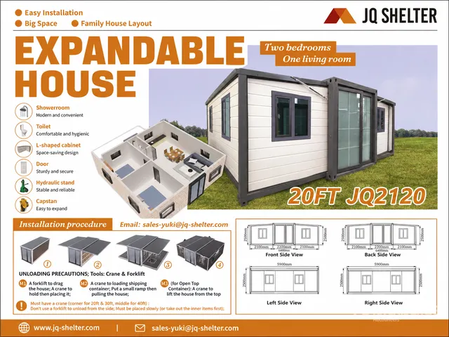 2026 JQ SHELTER JQ2120 5.9 m x 6.2 m Portable Expandable House Storage Building (Unused)