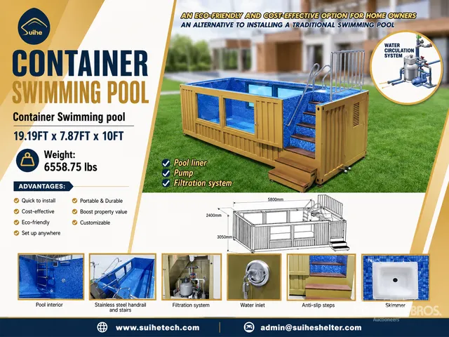 2026 Suihe CSP 20 ft Container Swimming Pool (Unused)