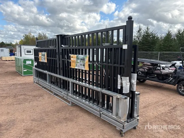 Quantity of (3) 19 ft 5 in x 6 ft 10 in Steel Bi-Parting Driveway Gate (Unused)