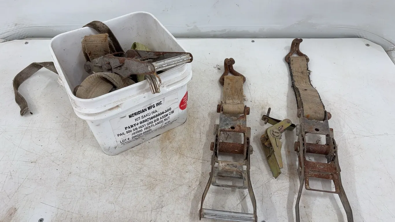 Pail Of Ratchet Tie Downs