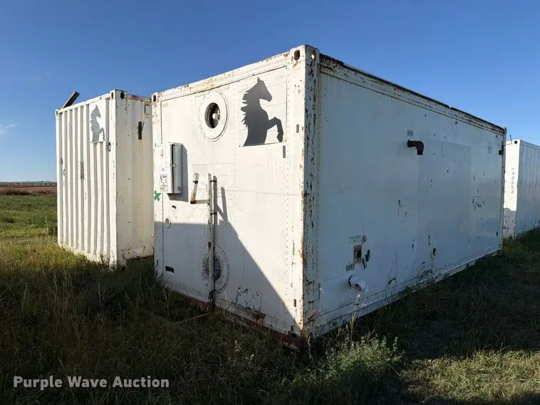 (2) portable restrooms container
