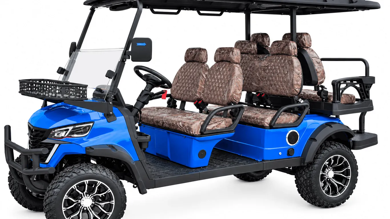 Unused Unassembled 2026 SL-GC42S Blue 6-Seater Golf Cart