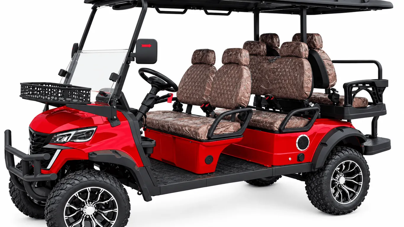 Unused Unassembled 2026 SL-GC42S Red 6-Seater Golf Cart
