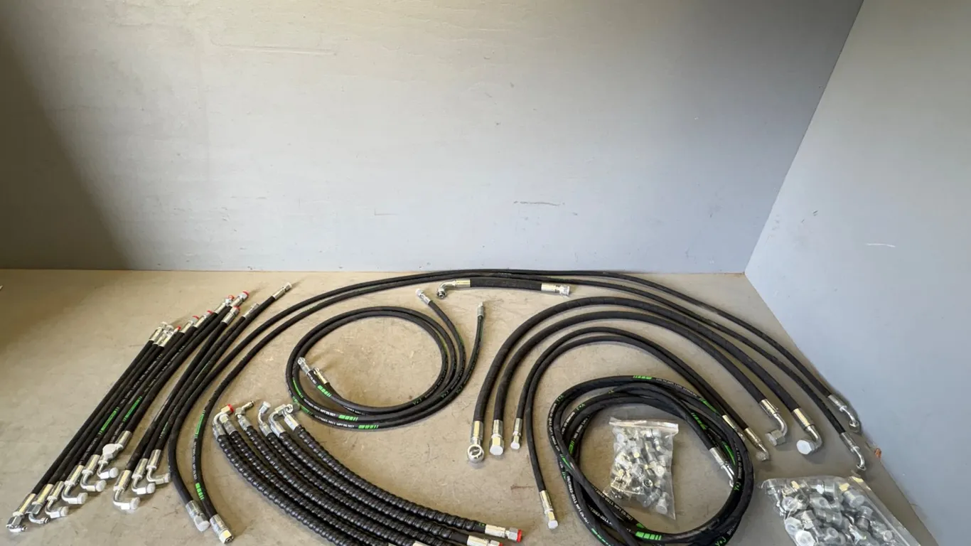 Assorted Hydraulic Hoses and Caps