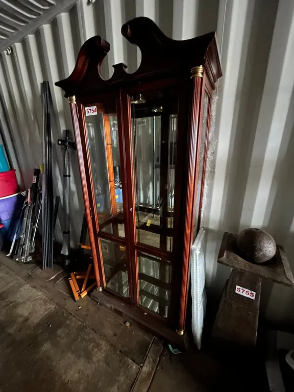 Curio Cabinet Double Glass Doors