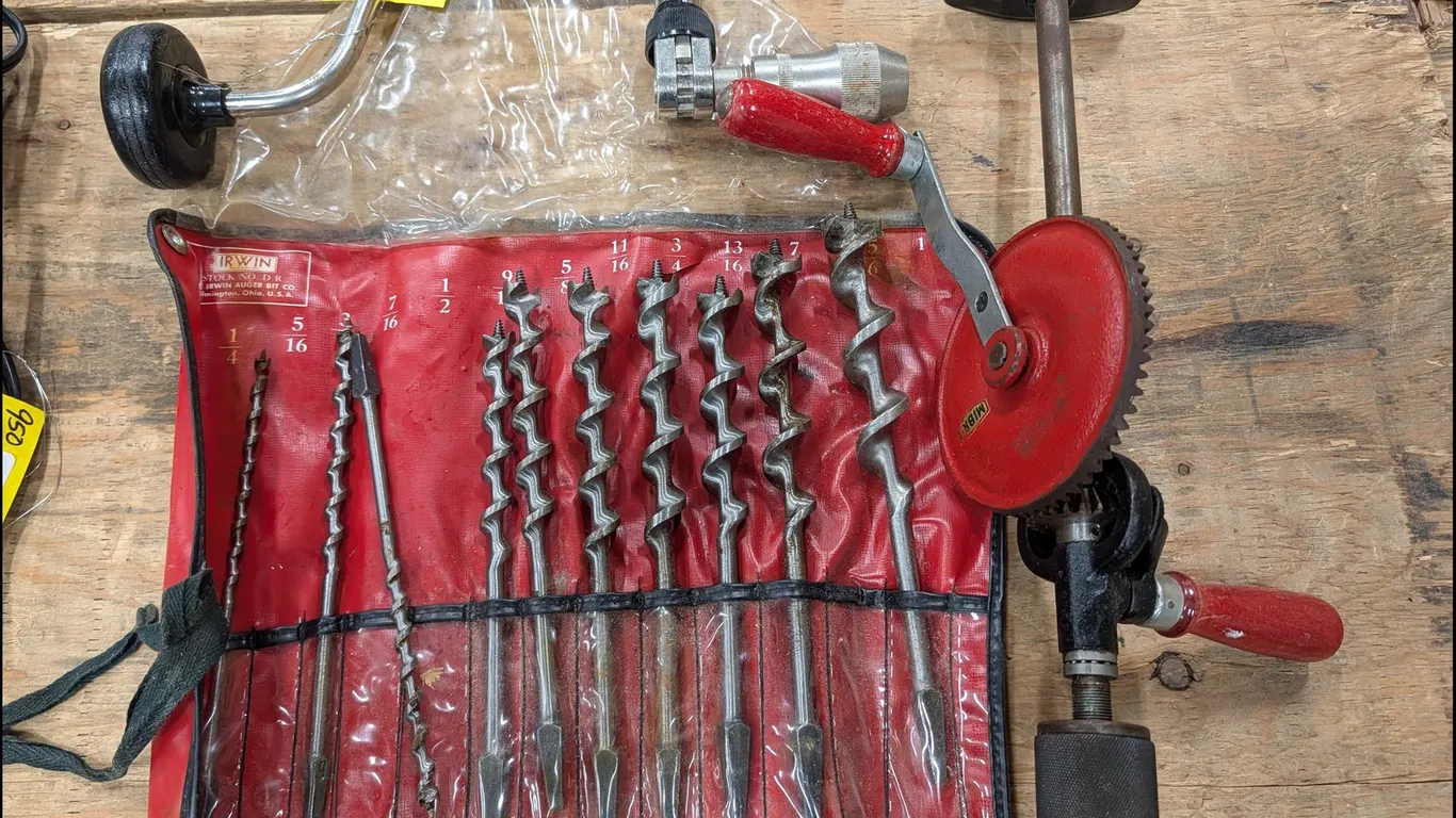 Hand Drill Brace And Auger Bit Set