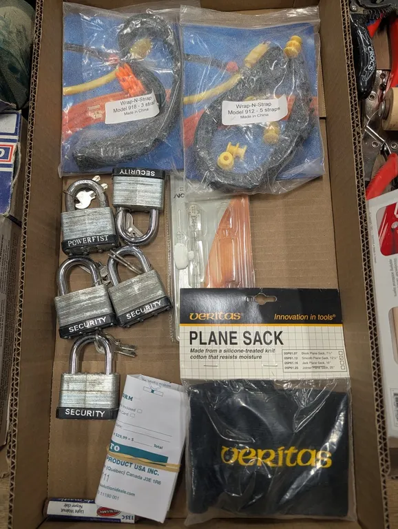 Veritas Plane Sack And Assorted Padlocks