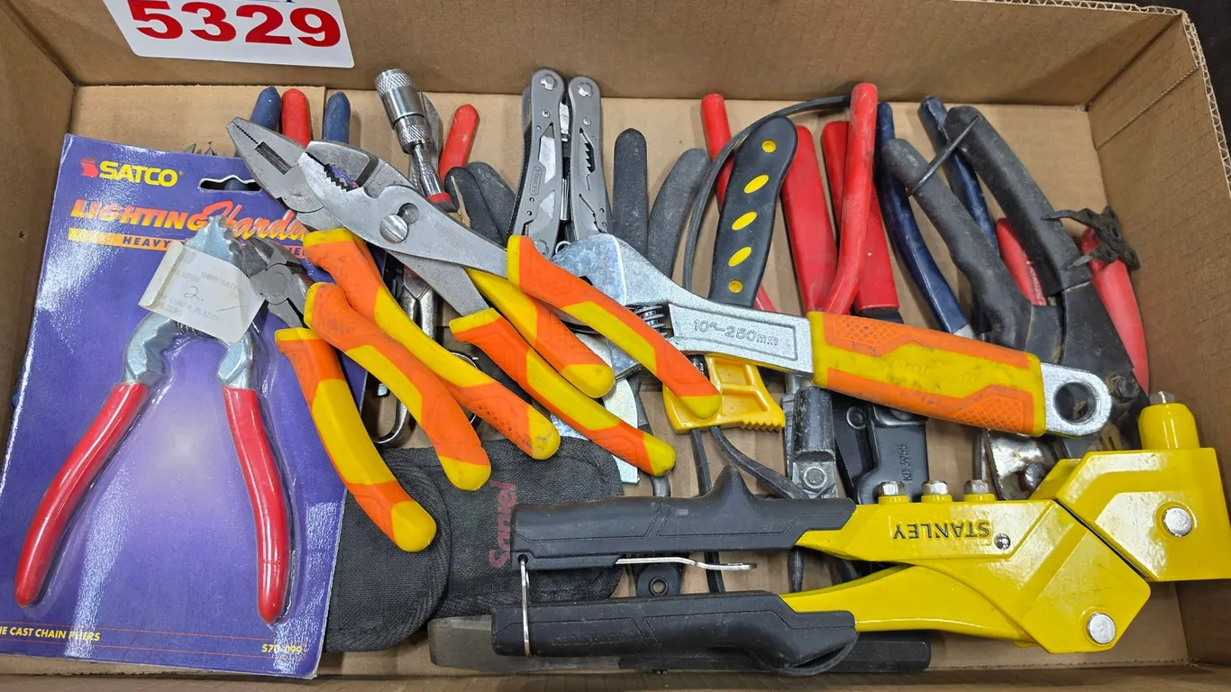 Assorted Pliers And Rivet Tool Set