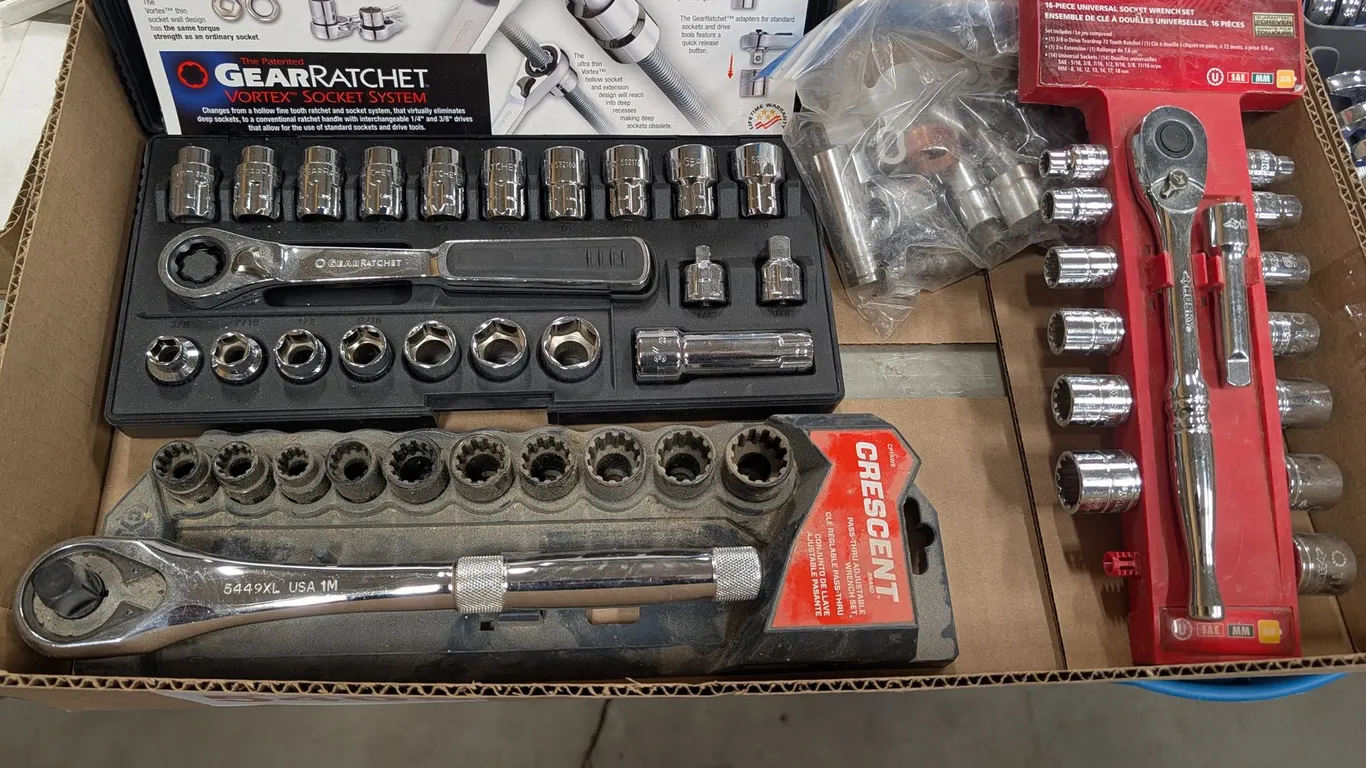 GearRatchet, Crescent, And Husky Socket Sets