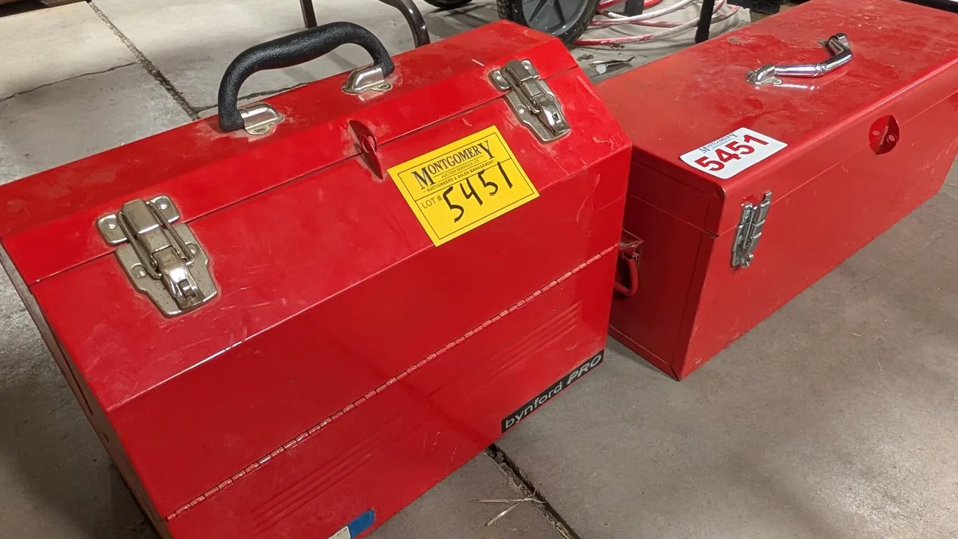 Bynford Pro And Gray Tools Metal Tool Boxes