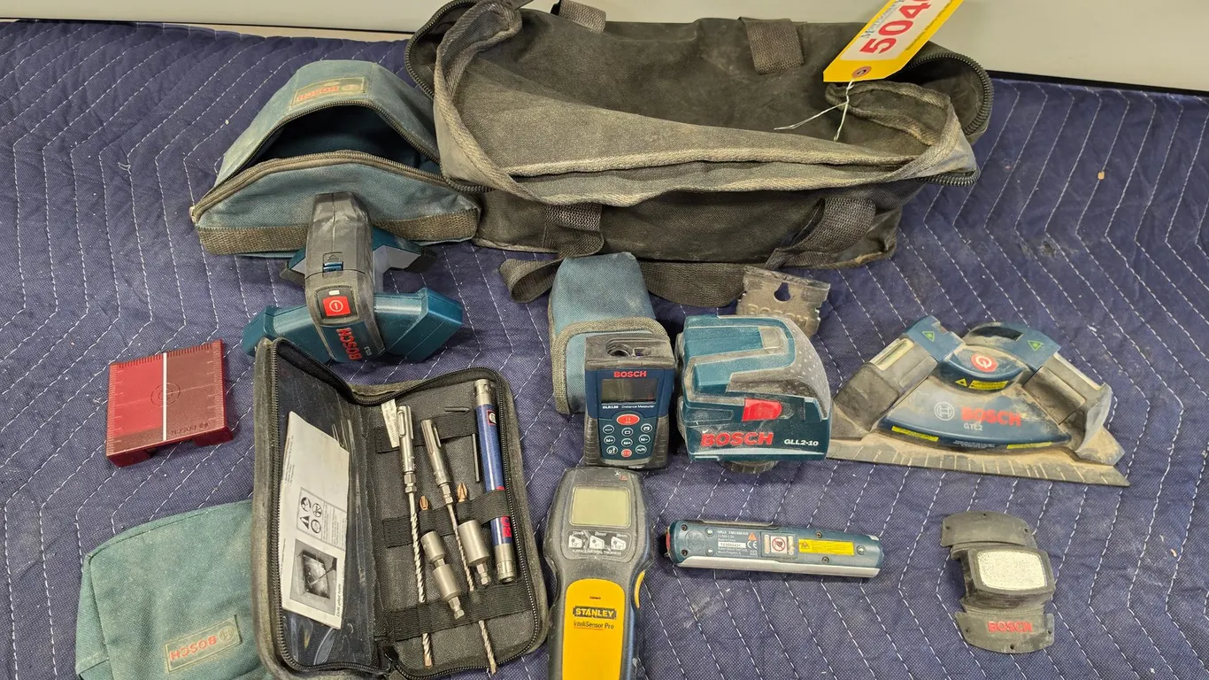 Bosch & Stanley Laser Level & Tool Assortment