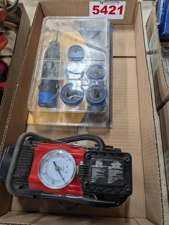 Justin Case Air Compressor And Brush Set