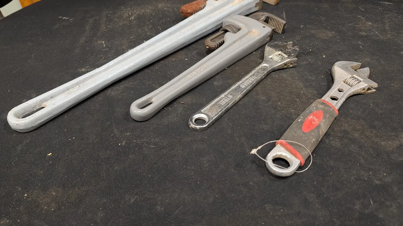 Assorted Adjustable And Pipe Wrenches