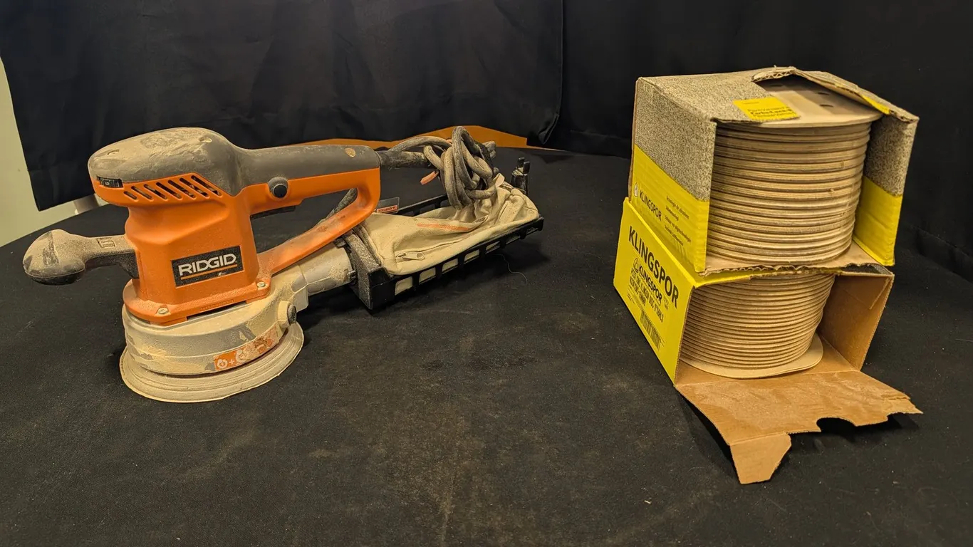Ridgid R2610 Sander & Klingspor Sanding Discs