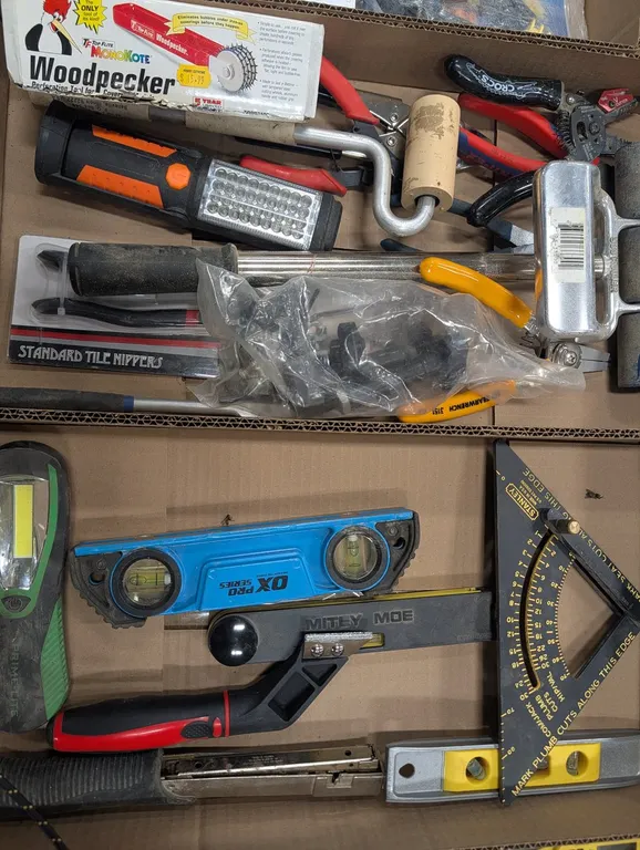 Stanley Square And Assorted Hand Tools
